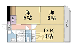 シャトル新御池 2LDKの間取図画像