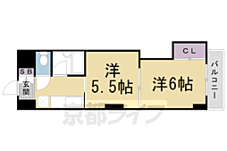 ウエストインコスモ 2Kの間取図画像