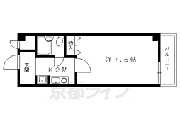 ハイム近衛 1Kの間取図画像