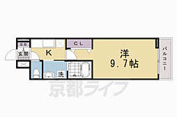 深草邸 1Kの間取図画像