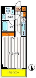 JR青梅線 西立川駅 徒歩7分の賃貸マンション 5階1Kの間取り