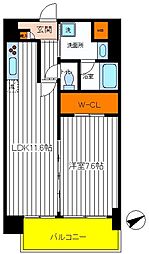 JR中央線 立川駅 徒歩5分の賃貸マンション 12階1LDKの間取り