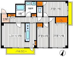 住総研豊田ハウス 3LDKの間取図画像