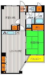 JR青梅線 西立川駅 徒歩4分の賃貸マンション 2階2SLDKの間取り