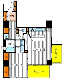 JR中央線 国立駅 徒歩4分の賃貸マンション 6階1LDKの間取り