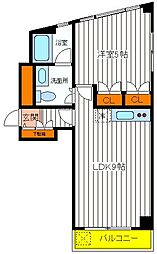 アルバーノ立川 1LDKの間取図画像