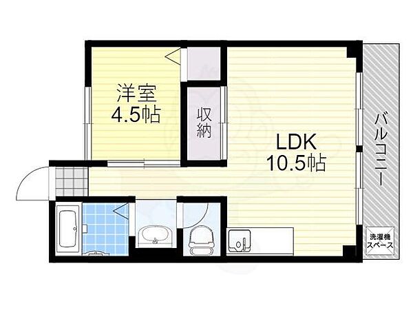 京都府京都市山科区御陵原西町(賃貸マンション1LDK・3階・35.00㎡)の写真 その2