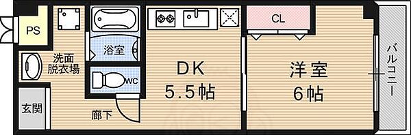 京都府京都市山科区音羽乙出町(賃貸マンション1DK・4階・33.12㎡)の写真 その2
