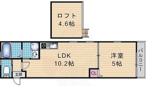 京都府京都市山科区大塚元屋敷町(賃貸アパート1LDK・2階・32.48㎡)の写真 その2