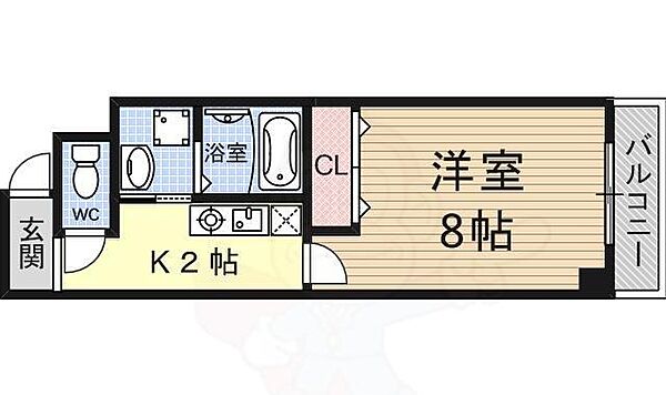 滋賀県大津市馬場１丁目(賃貸マンション1K・2階・30.21㎡)の写真 その2