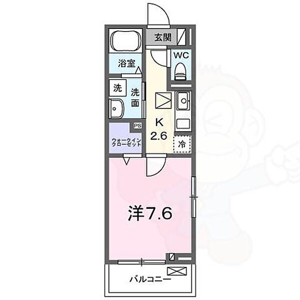 アリエッタ ｜京都府京都市山科区西野広見町(賃貸アパート1K・1階・27.66㎡)の写真 その2