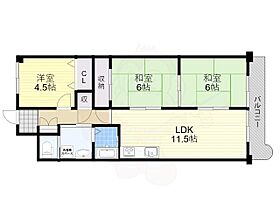 滋賀県大津市丸の内町（賃貸マンション3LDK・3階・66.00㎡） その2