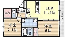 滋賀県大津市鏡が浜（賃貸アパート2LDK・2階・58.07㎡） その2