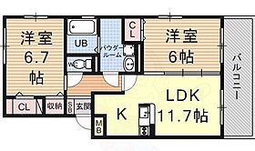 滋賀県大津市大萱６丁目11番37号（賃貸アパート2LDK・3階・58.18㎡） その2