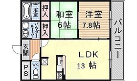 滋賀県大津市萱野浦22番20号（賃貸マンション2LDK・3階・57.33㎡） その2