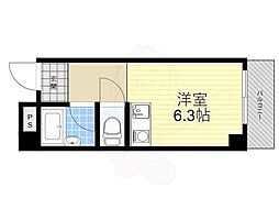 京阪石山坂本線 石山寺駅 徒歩28分の賃貸マンション 3階ワンルームの間取り