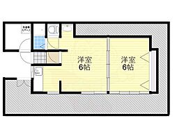 京都地下鉄東西線 東野駅 徒歩14分の賃貸一戸建て 1階2DKの間取り