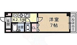 JR東海道・山陽本線 瀬田駅 徒歩15分の賃貸マンション 3階1Kの間取り