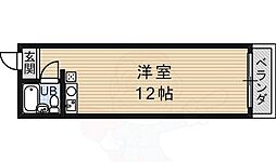 京阪石山坂本線 石山寺駅 徒歩20分の賃貸マンション 2階ワンルームの間取り