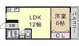 JR東海道・山陽本線 瀬田駅 徒歩5分の賃貸マンション 4階1LDKの間取り