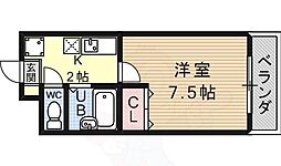 JR東海道・山陽本線 石山駅 徒歩32分の賃貸マンション 2階1Kの間取り