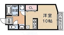 JR東海道・山陽本線 瀬田駅 徒歩10分の賃貸マンション 2階ワンルームの間取り