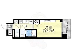 プレサンス大津京町ヴェリス 11階1Kの間取り