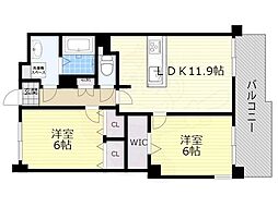 JR東海道・山陽本線 瀬田駅 徒歩7分の賃貸マンション 3階2LDKの間取り