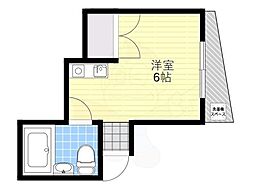 プライム四ノ宮 ワンルームの間取図画像