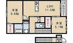 京都地下鉄東西線 山科駅 徒歩19分 2階/-