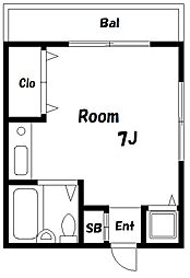 エリムビル ワンルームの間取図画像