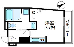 SUNCRESC. ワンルームの間取図画像