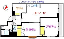 カームデイズA・K・A 3LDKの間取図画像