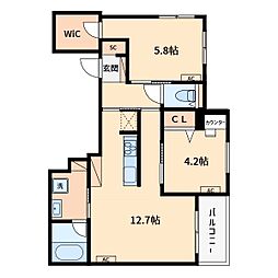 Sanze東日暮里 2LDKの間取図画像