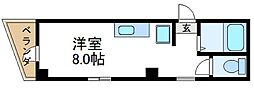 ビクトリータワー田端2 ワンルームの間取図画像