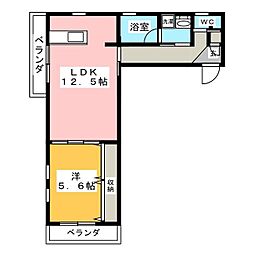 Casa Tajima 1LDKの間取図画像