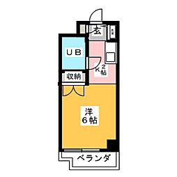 TOP川崎第5 ワンルームの間取図画像