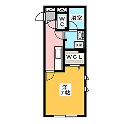 REFINO 1Kの間取図画像
