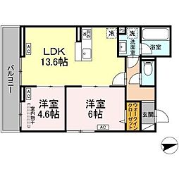 D Paina Egawa I 2LDKの間取図画像