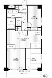 エクセラン新城 3DKの間取図画像
