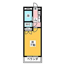 ロイビル武蔵小杉 1Kの間取図画像