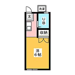 近藤ハイツ 1Kの間取図画像