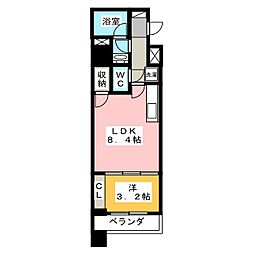 NL武蔵小杉レジデンス 1LDKの間取図画像
