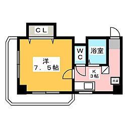 ジュネス小杉ビル 1Kの間取図画像