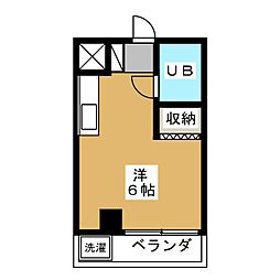 メゾン増田 ワンルームの間取図画像