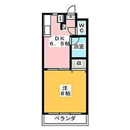 サンライズハイツ 1DKの間取図画像