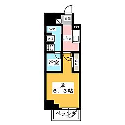 GRAND青葉台II 1階1Kの間取り