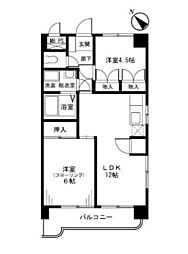 アーバンハイツ土志田 2LDKの間取図画像