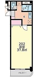 ユミ・ハウス 1Kの間取図画像