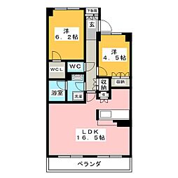 S-FORT横浜青葉台 2LDKの間取図画像